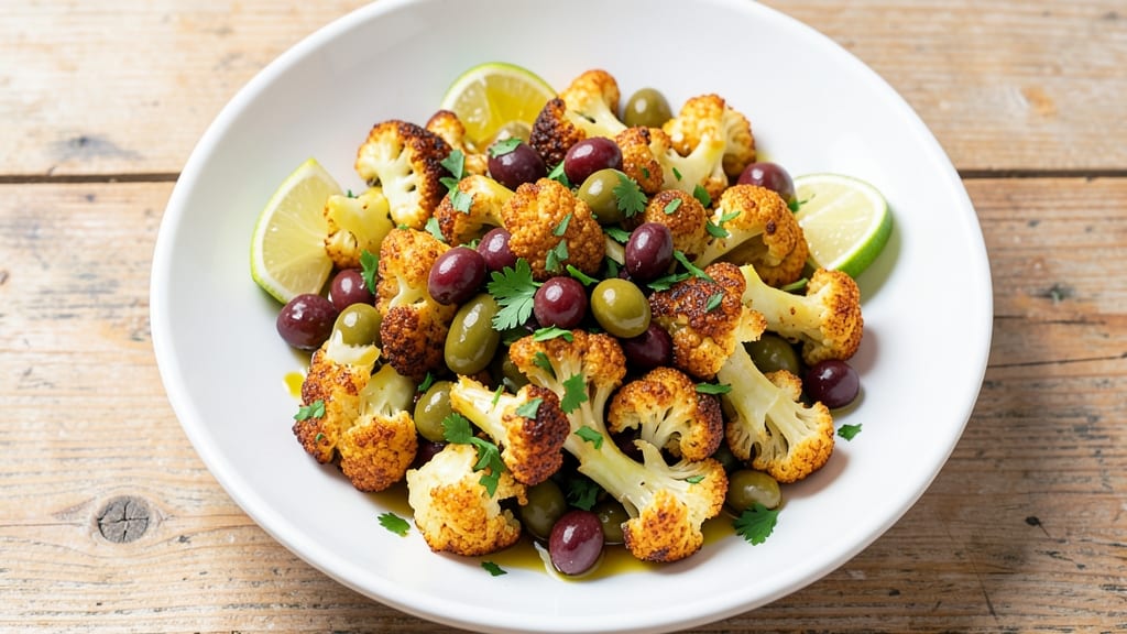 Cauliflower and Green Olives Salad Recipe: Mediterranean Crunch With Zesty Lemon Vinaigrette