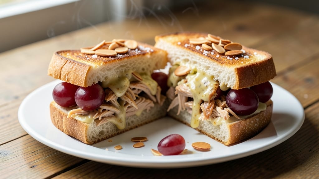 Chicken Salad Sandwich Recipe with Grapes and Almonds: Sweet-Tart Crunch and Nutty Texture Twist