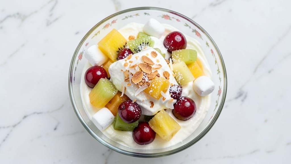Classic Ambrosia Salad Recipe With Fruit Cocktail: Layered Citrus and Pineapple Bliss