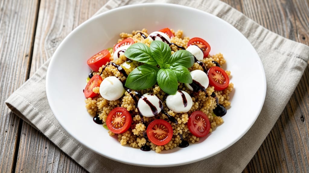 Caprese Couscous Salad Recipe: Tomato-Mozzarella Freshness With Fluffy Grains