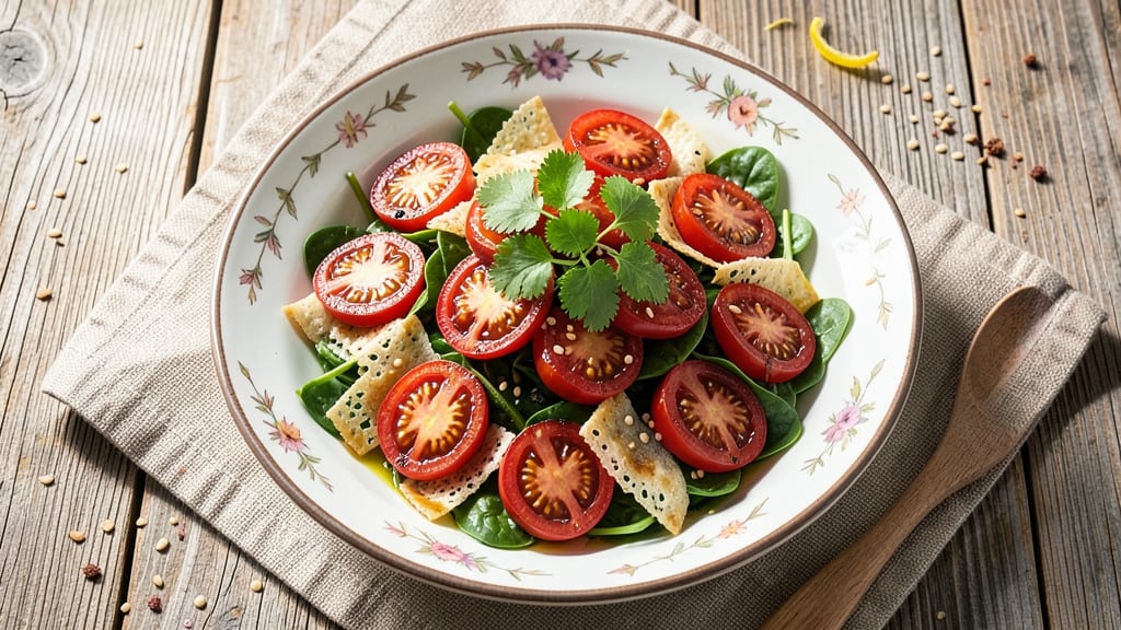 Sweet Tomatoes and Wonton Salad Recipe: Caramelized Bites With Crunchy Wonton Crunch