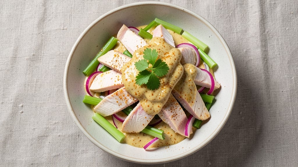 Cold Chicken Curry Salad Recipe: Smoky Yogurt Dressing Keeps Celery Crunchy All Day
