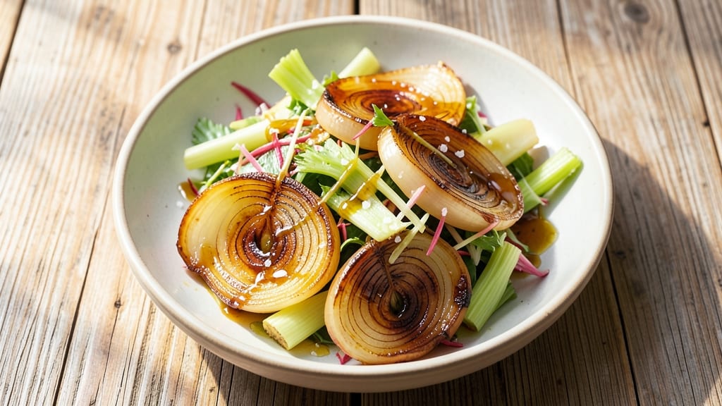Sweet Onion Salad Recipe: Caramelized Sweetness With Crunchy Celery Crowns