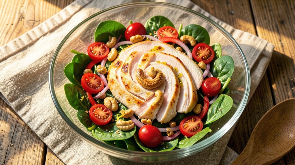 Chicken Cashew Nut Salad Recipe: Crunchy Nutty Protein-Packed Bite