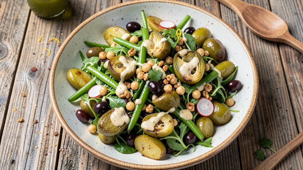 Vegan Nicoise Salad Recipe: Crisp Green Beans and Tender Chickpeas