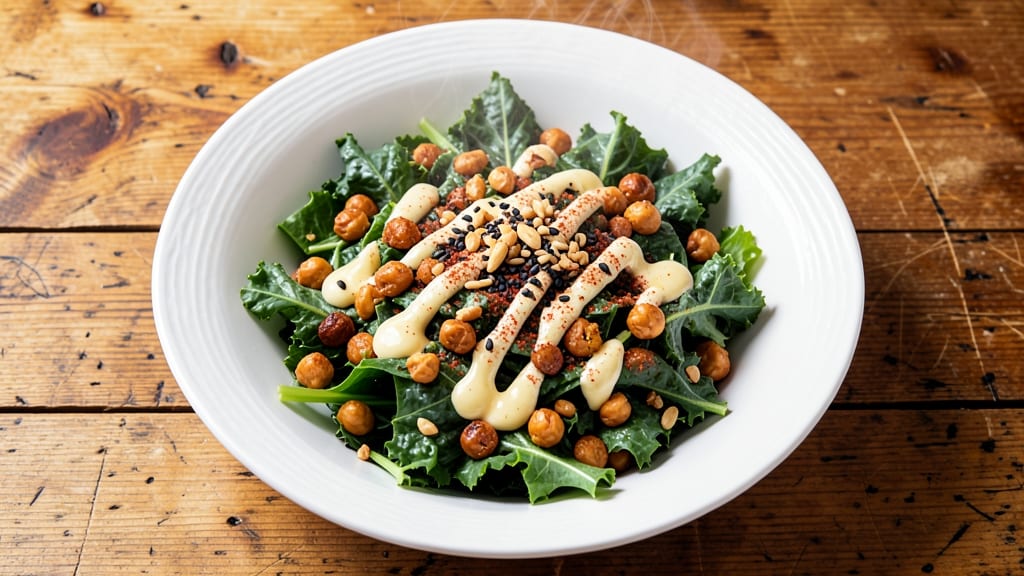 All Hail Kale Salad Recipe: Crispy Roasted Chickpeas and Zesty Lemon-Tahini Dressing