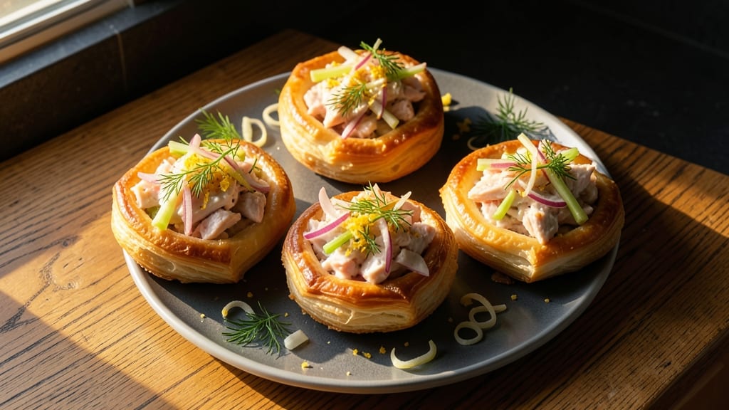 Chicken Salad Puffs Recipe: Golden Bites With Crispy Parchment Shells