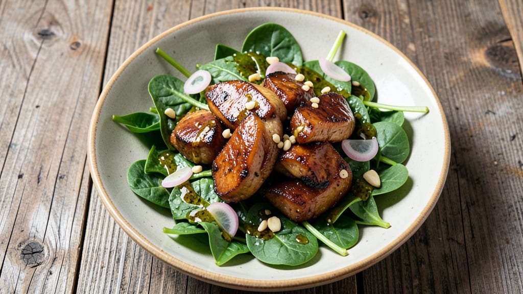 Chicken Livers and Spinach Salad Recipe: Earthy Umami Bites With Wilted Greens