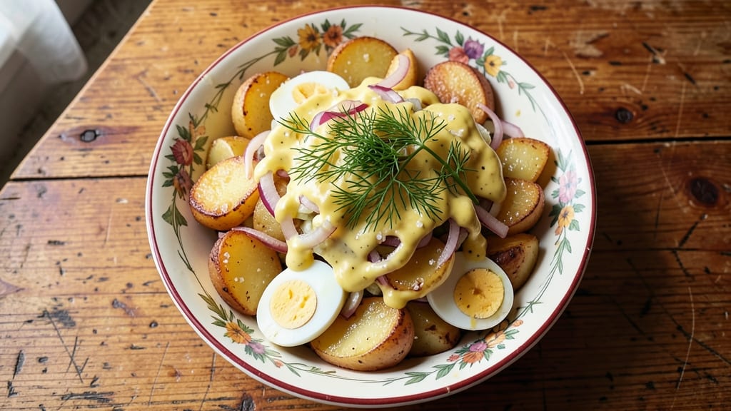 1940s Potato Salad Recipe: Vintage Mayonnaise and Celery Crown Crunch