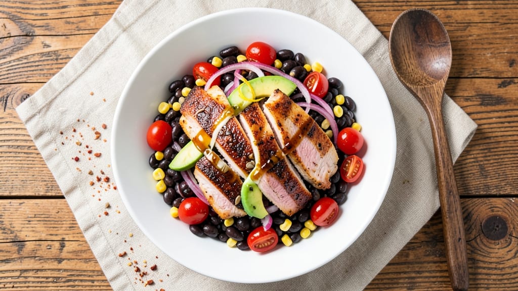Chipotle Chicken and Dense Bean Salad Recipe: Smoky Heat Meets Hearty Texture